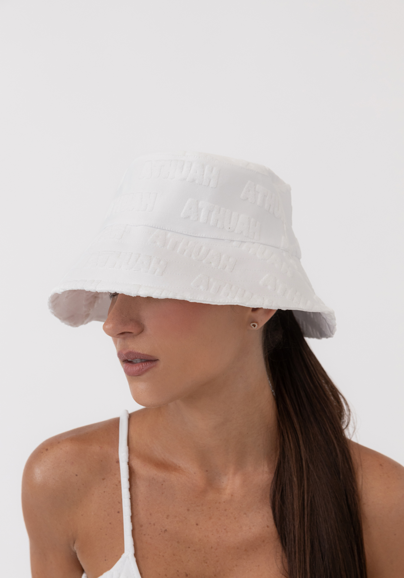 BUCKET HAT MONOGRAM WHITE