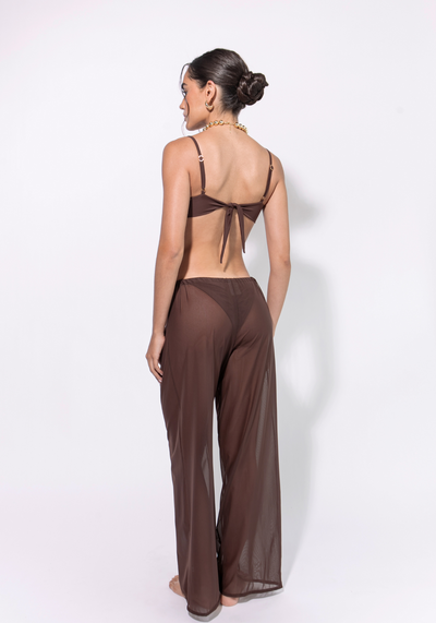 BROWN MESH PANT