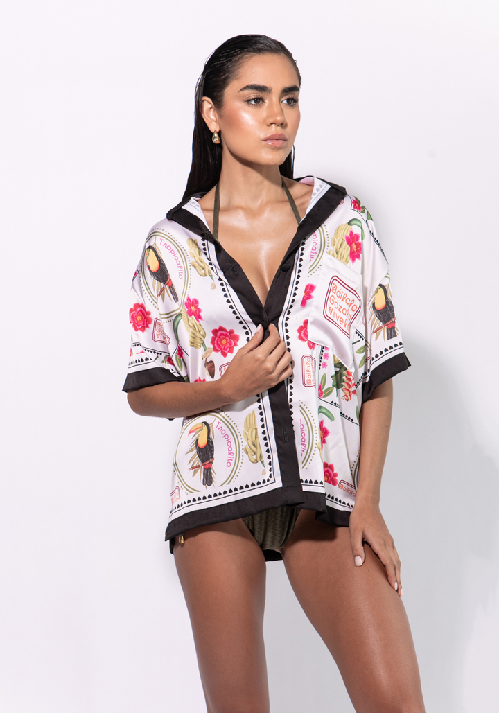 CAMISA OVERSIZED DE SEDA